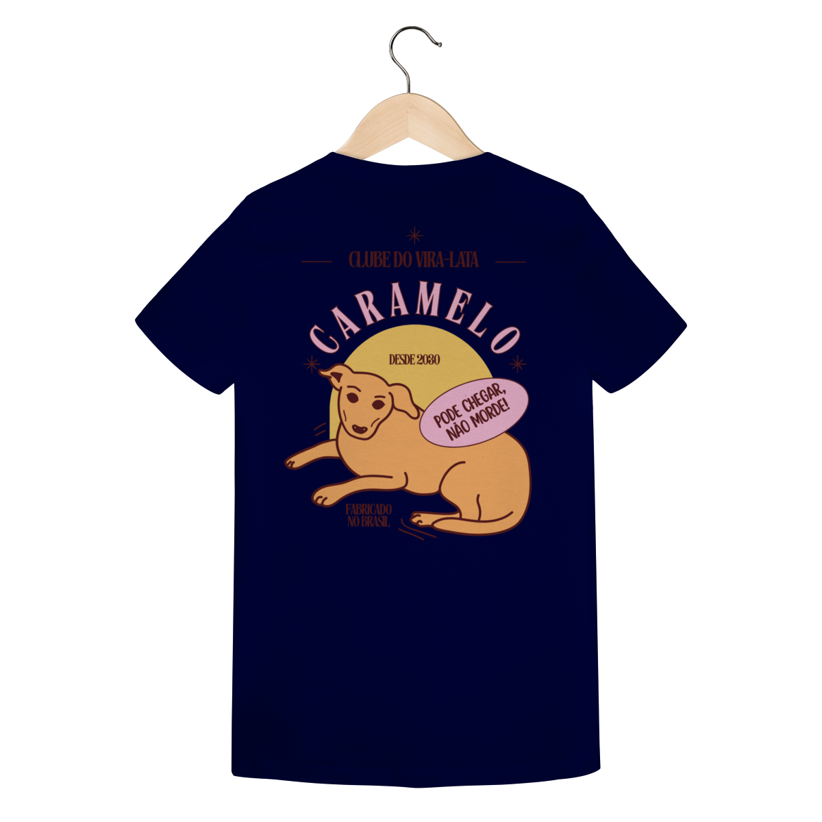 Camiseta Feminina Estampada - Estampa Cachorro Caramelo
