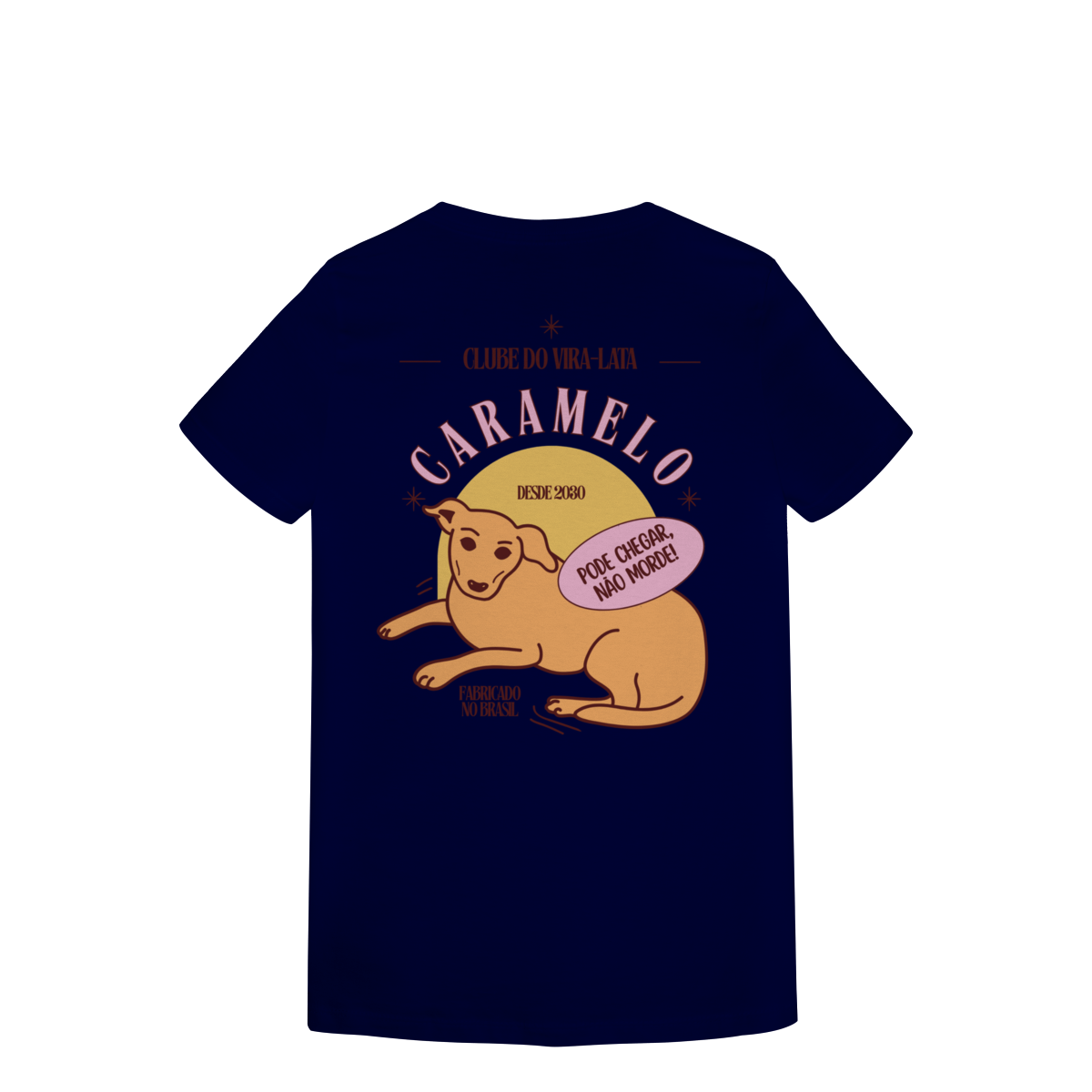 Camiseta Feminina Estampada - Estampa Cachorro Caramelo
