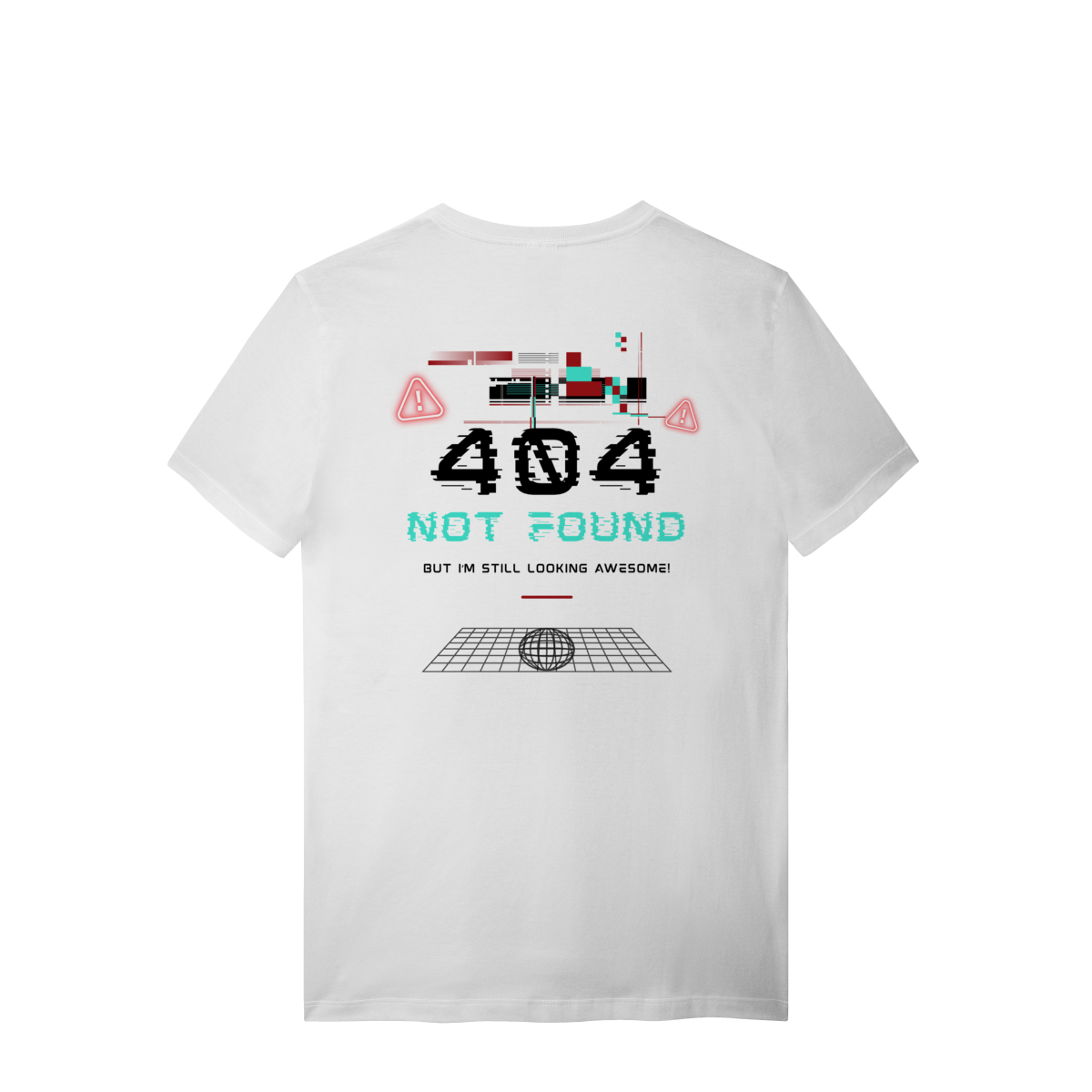 Camiseta de Algodão Estampada - Estampa erro 404