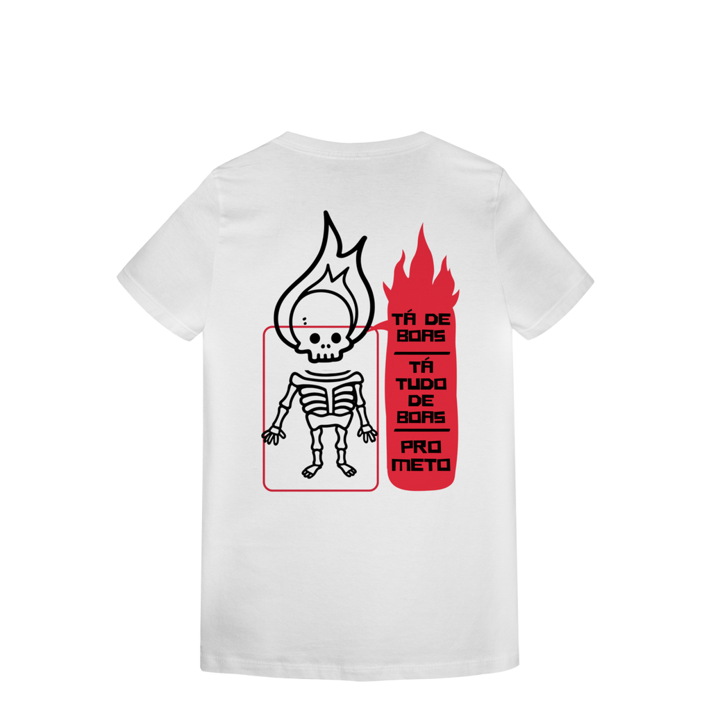 Camiseta Feminina Estampada - Estampa Esqueleto