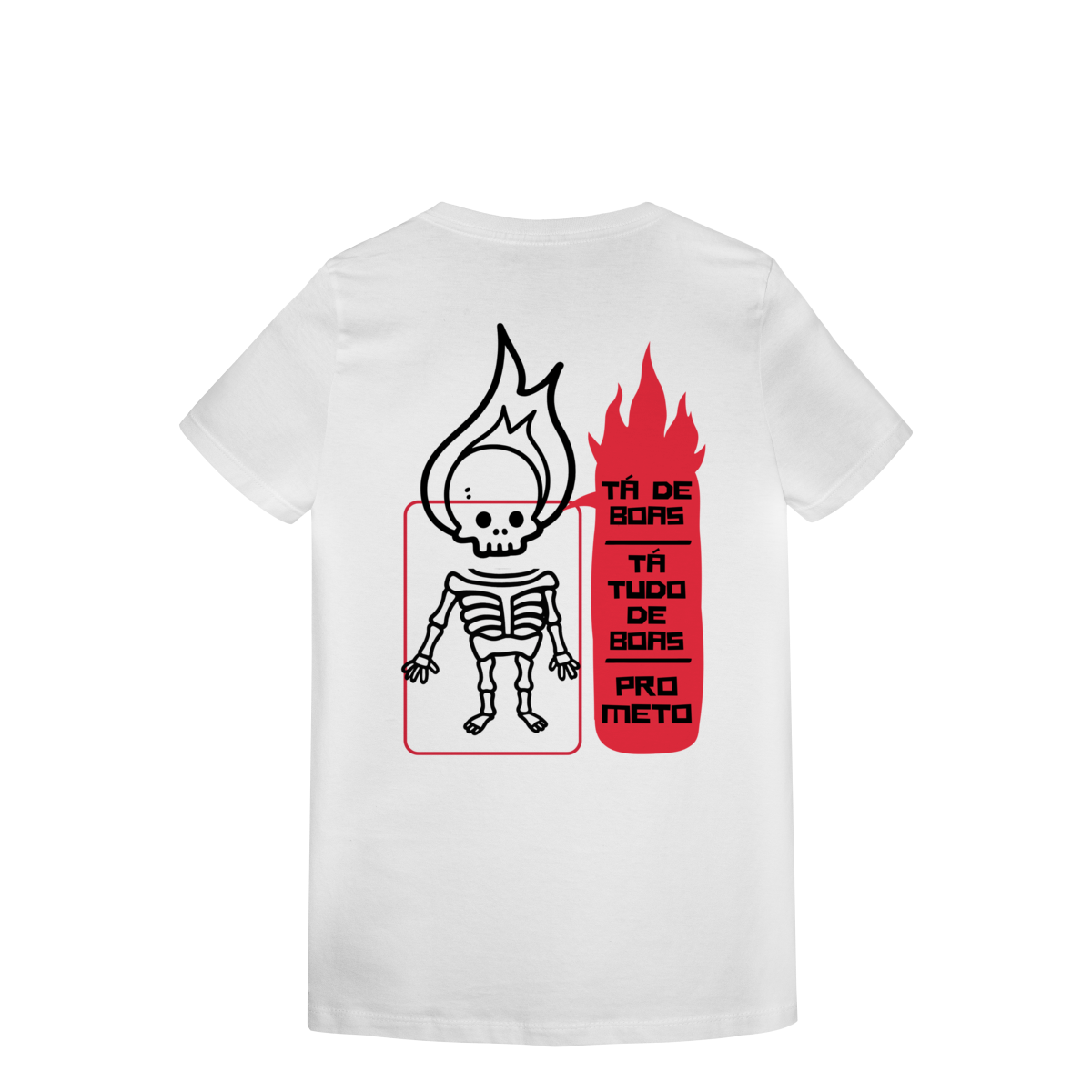 Camiseta Feminina Estampada - Estampa Esqueleto