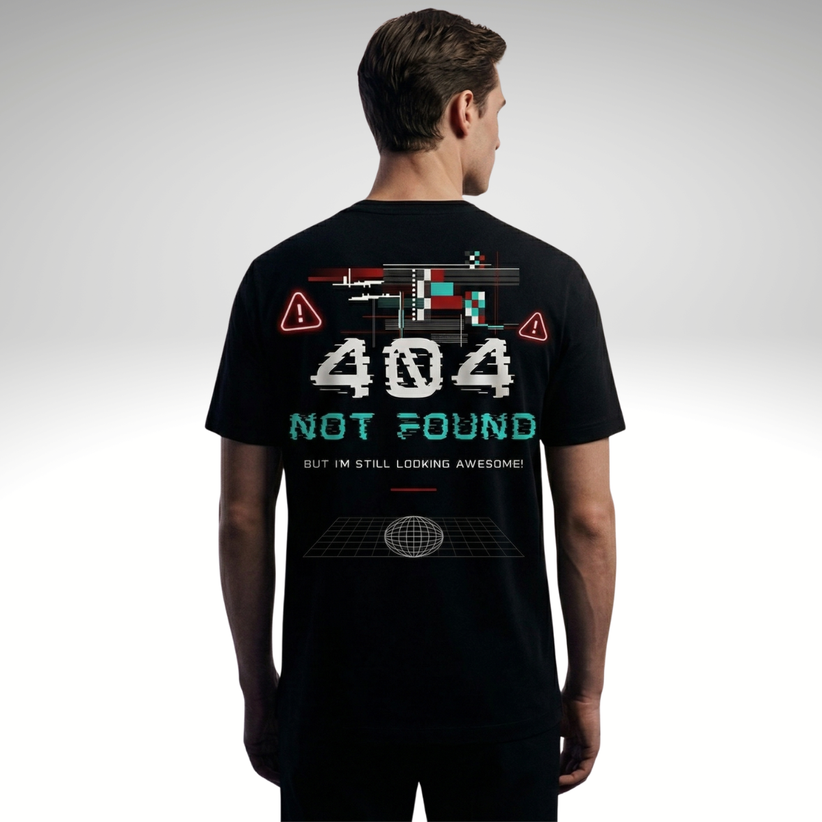 Camiseta de Algodão Estampada - Estampa erro 404