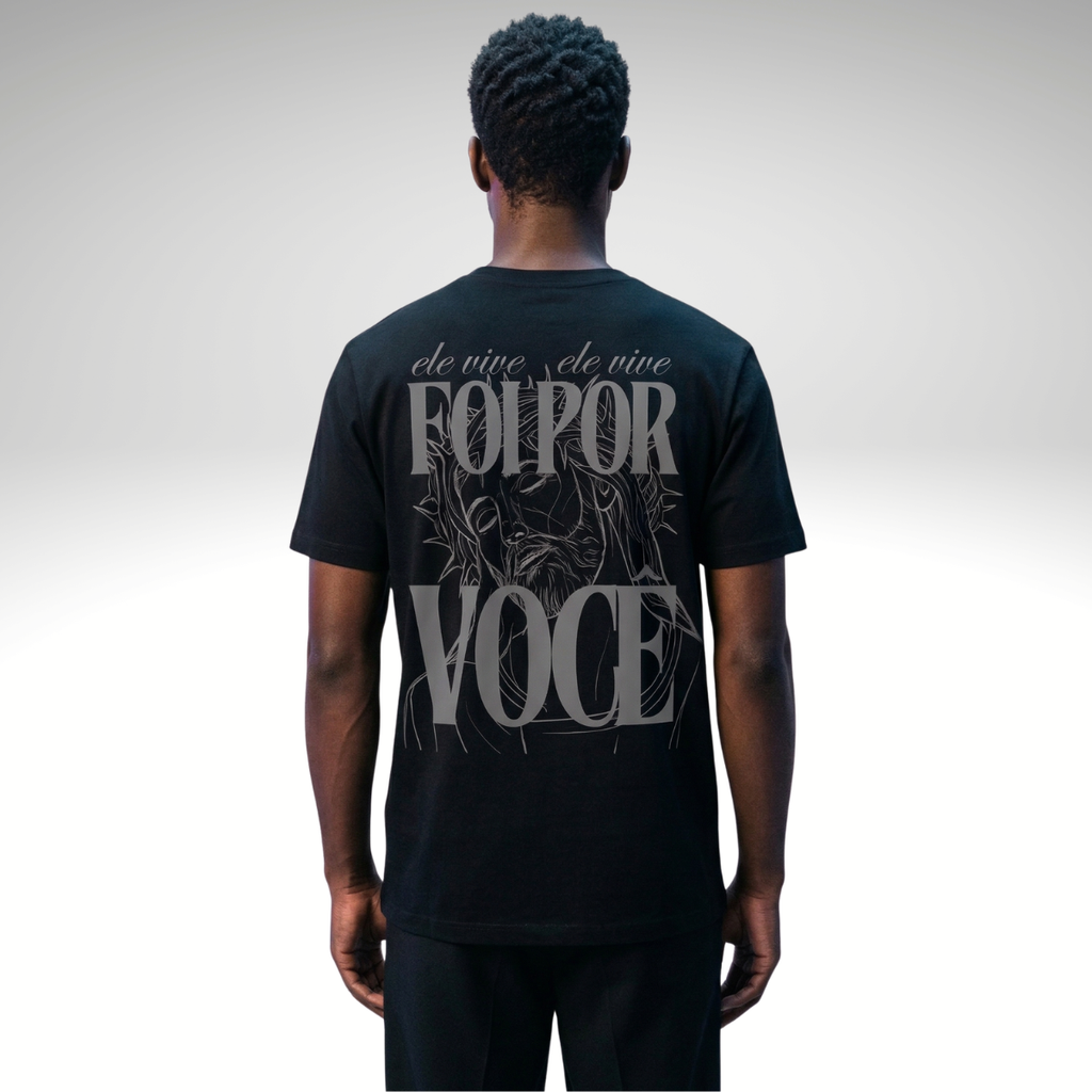Camiseta Algodão Estampada - Estampa Jesus