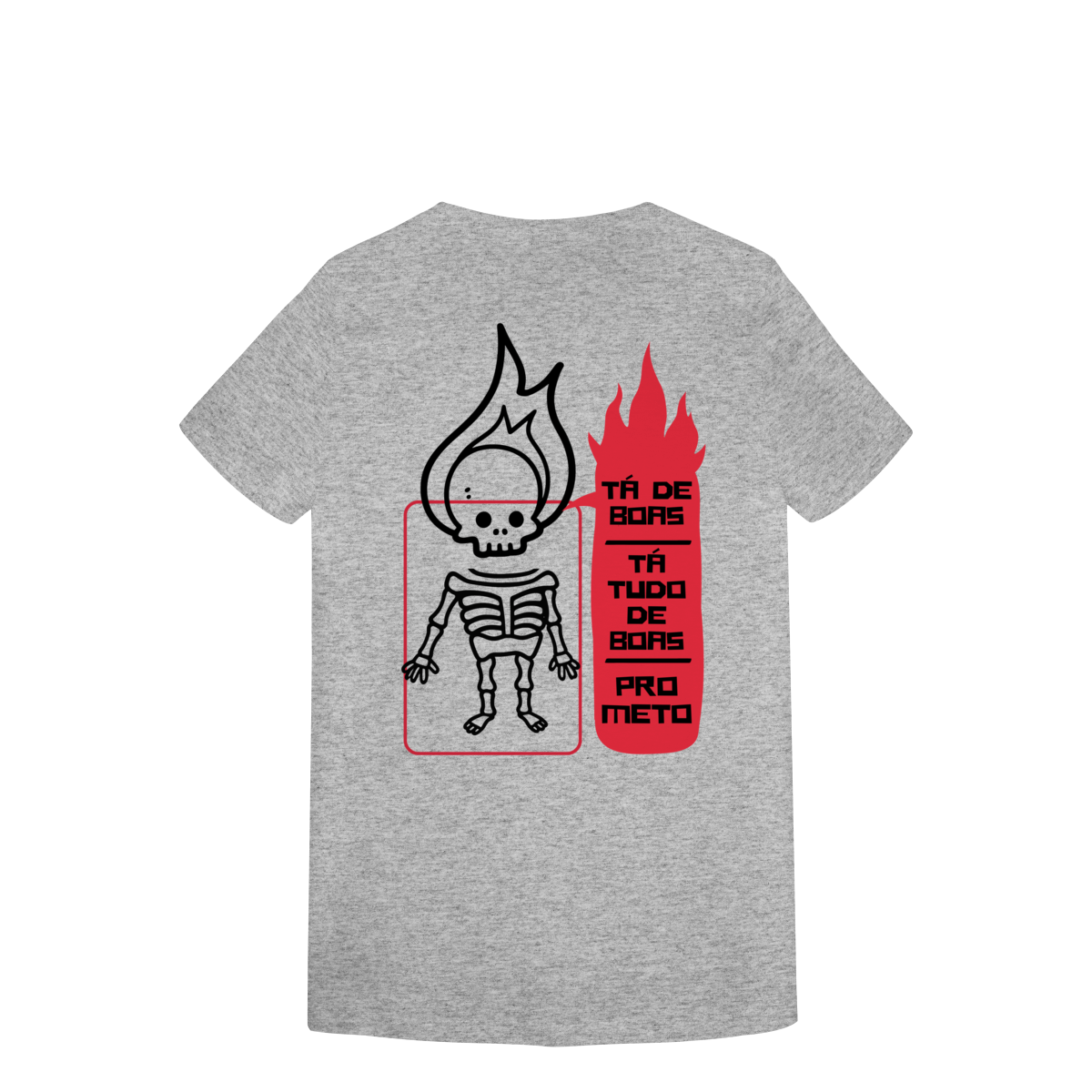 Camiseta Feminina Estampada - Estampa Esqueleto