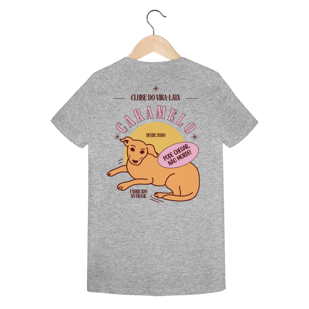 Camiseta Feminina Estampada - Estampa Cachorro Caramelo