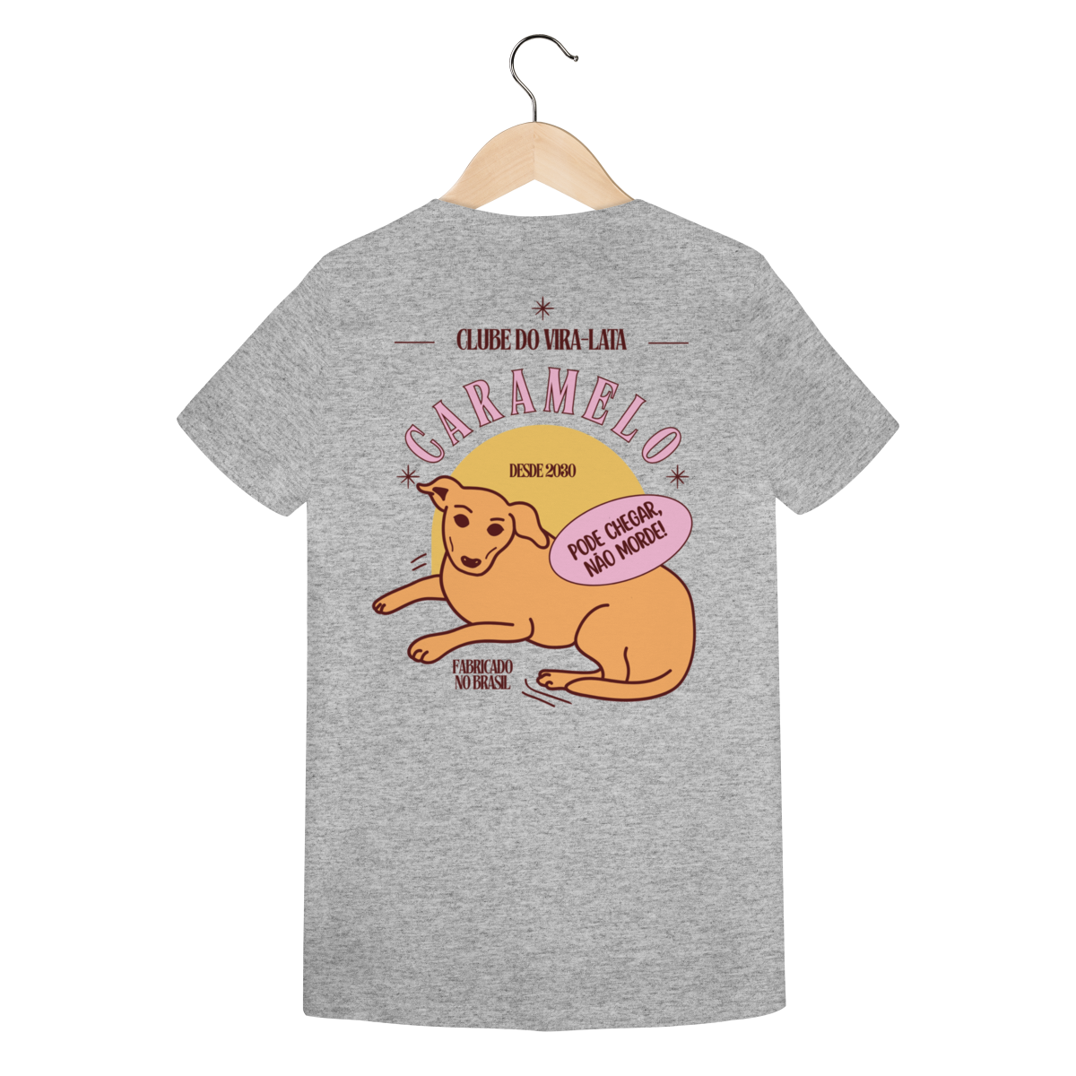 Camiseta Feminina Estampada - Estampa Cachorro Caramelo