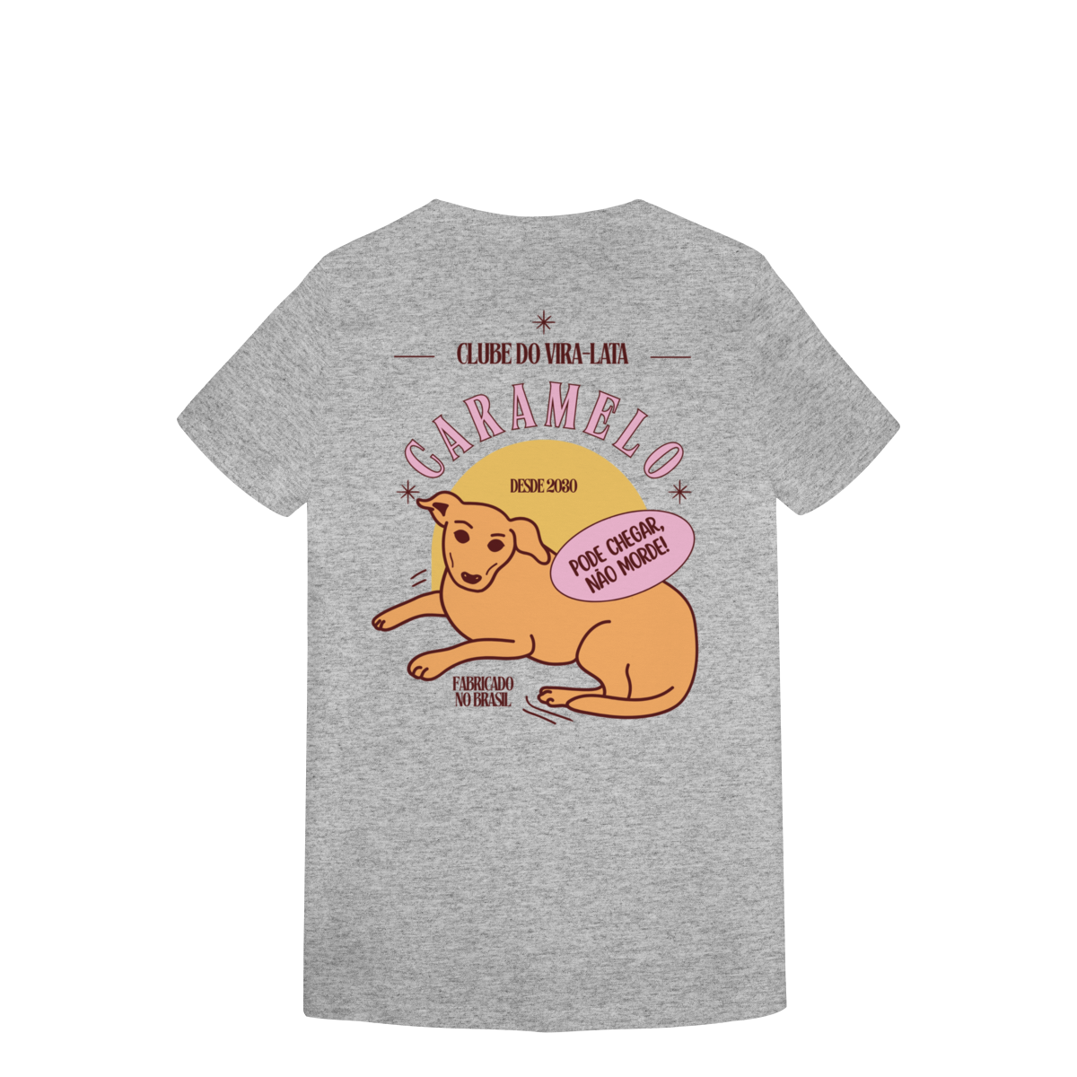 Camiseta Feminina Estampada - Estampa Cachorro Caramelo