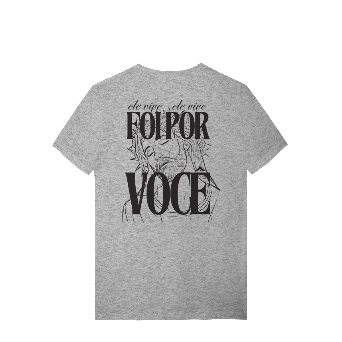 Camiseta Algodão Estampada - Estampa Jesus