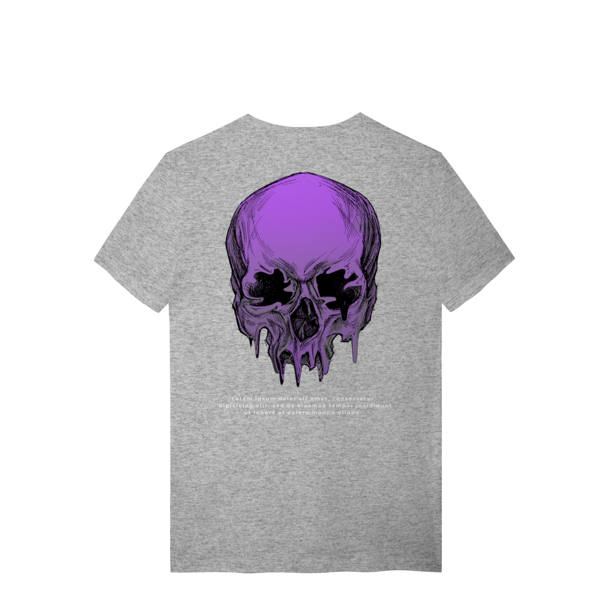 Camiseta de Algodão Estampada - Estampa de Caveira