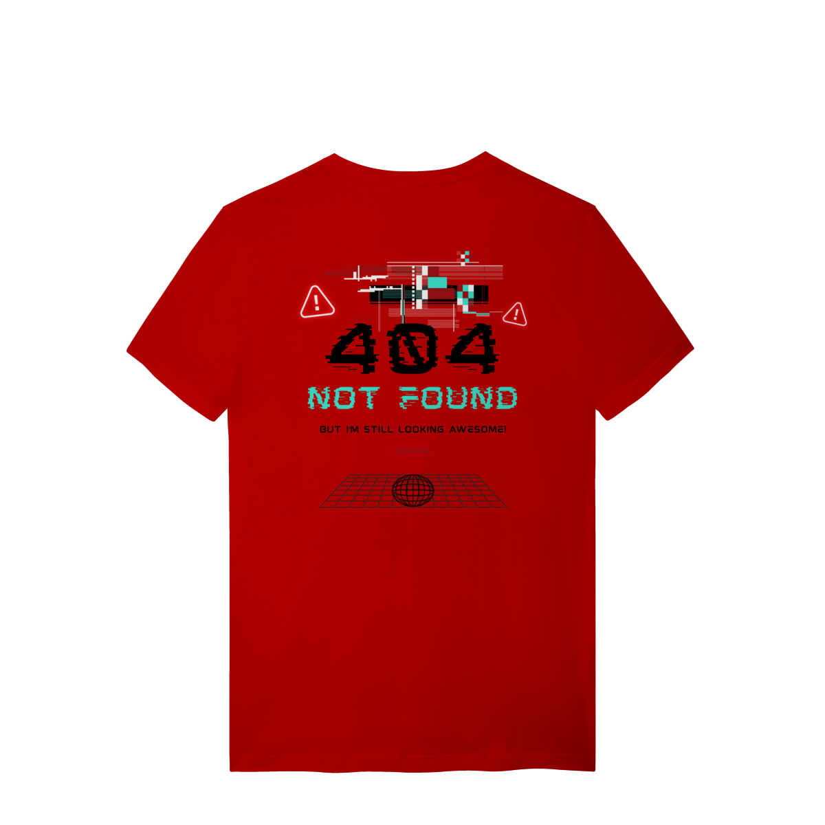 Camiseta de Algodão Estampada - Estampa erro 404