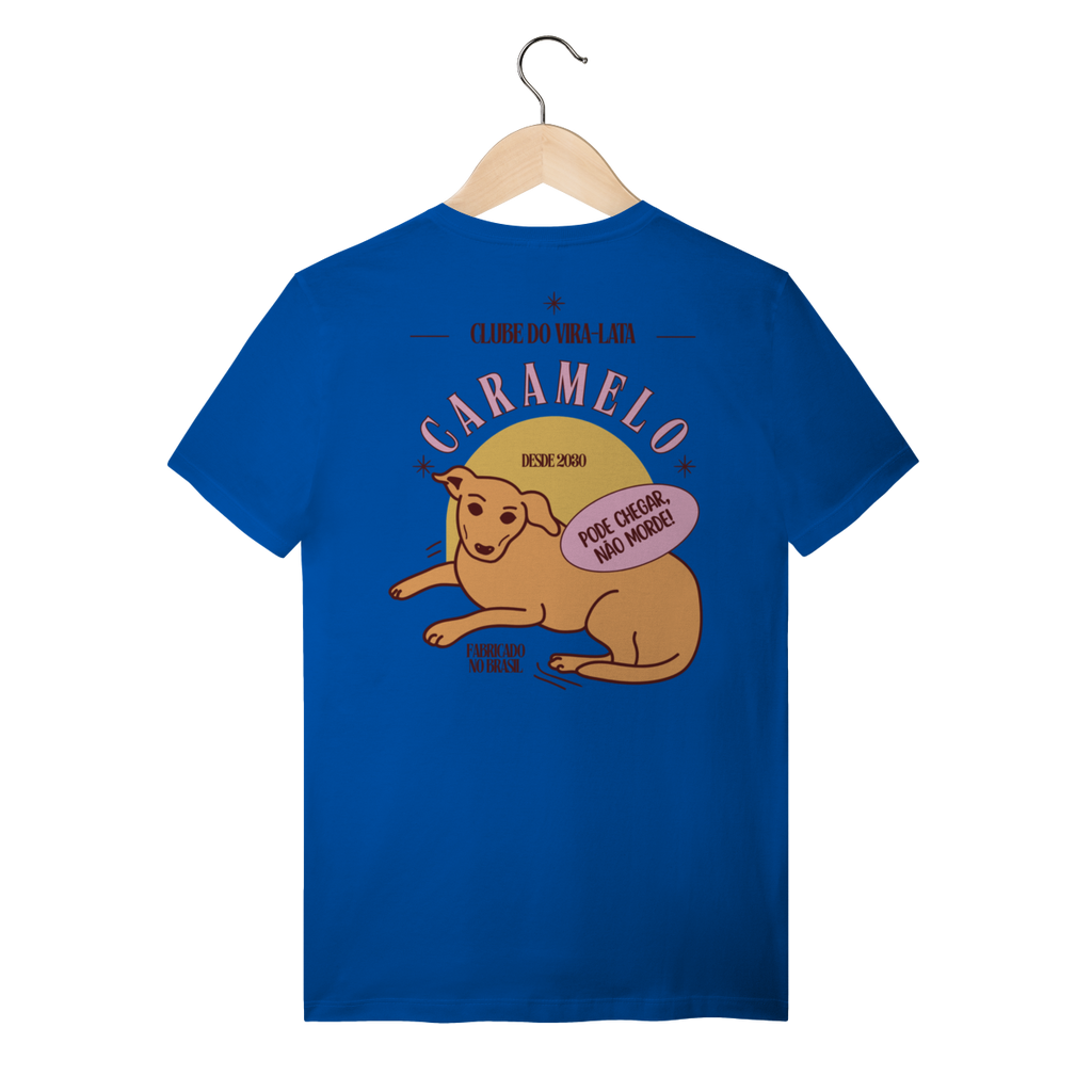 Camiseta de Algodão Estampada Cachorro Caramelo