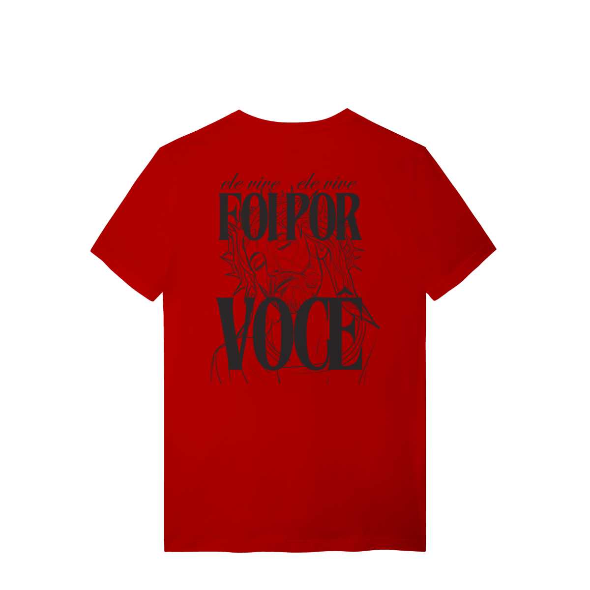 Camiseta Algodão Estampada - Estampa Jesus