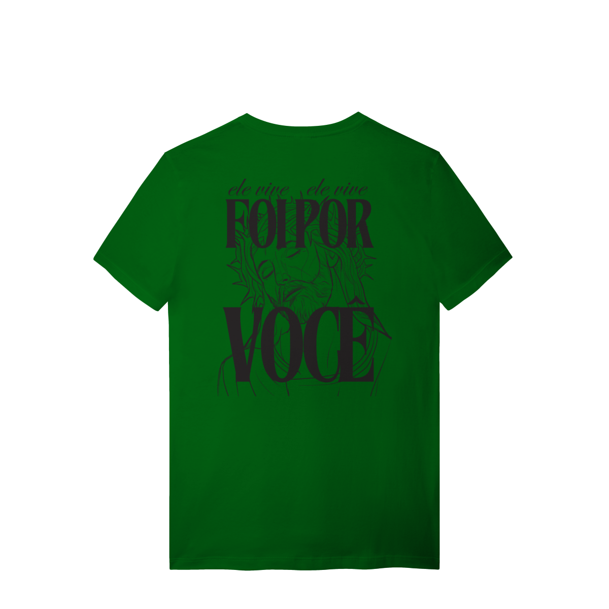 Camiseta Algodão Estampada - Estampa Jesus