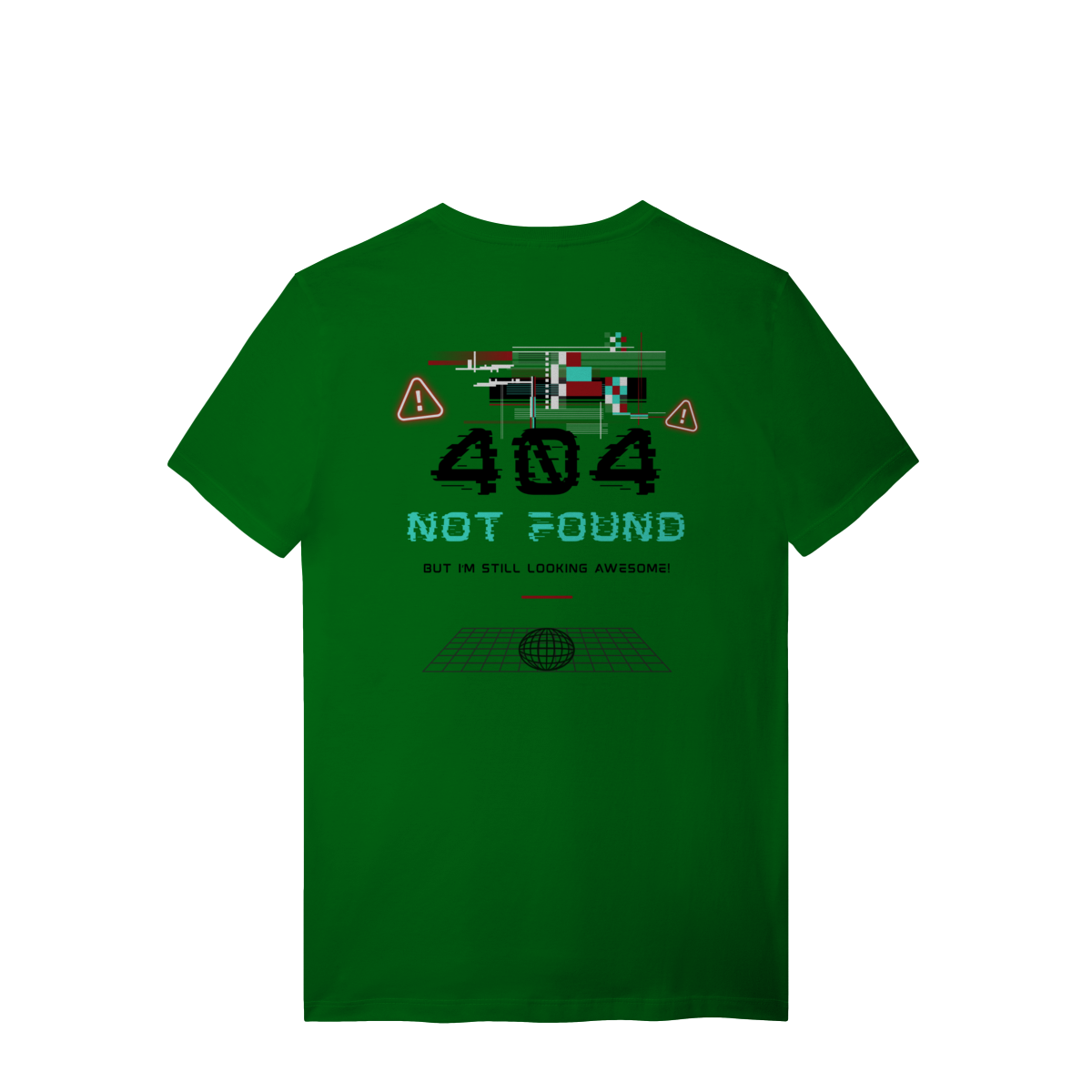 Camiseta de Algodão Estampada - Estampa erro 404