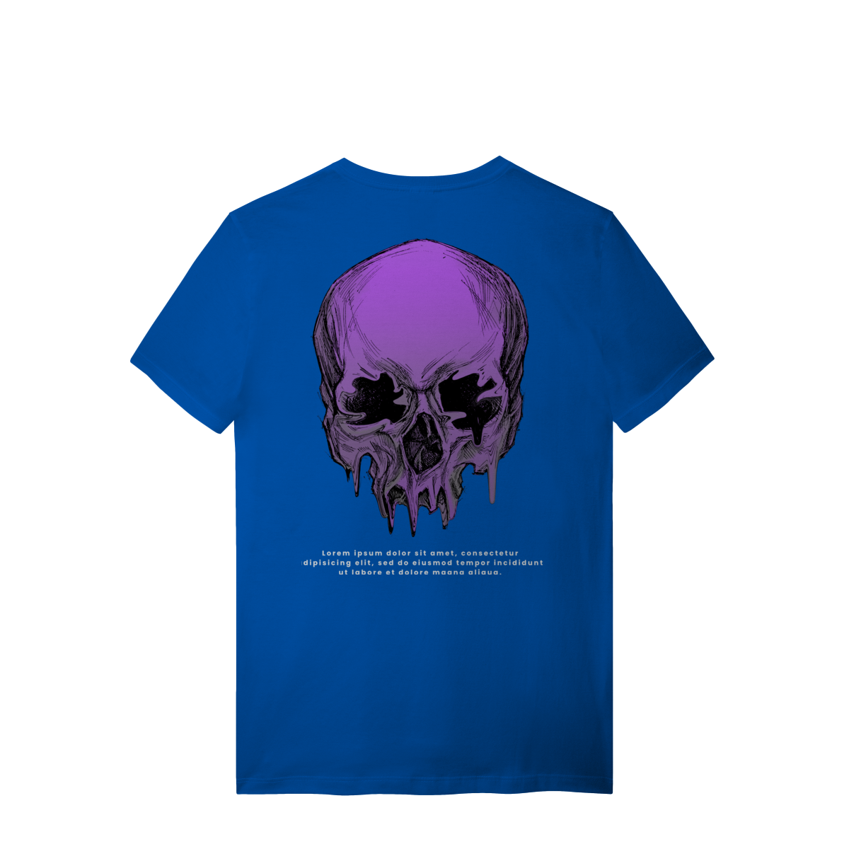 Camiseta de Algodão Estampada - Estampa de Caveira