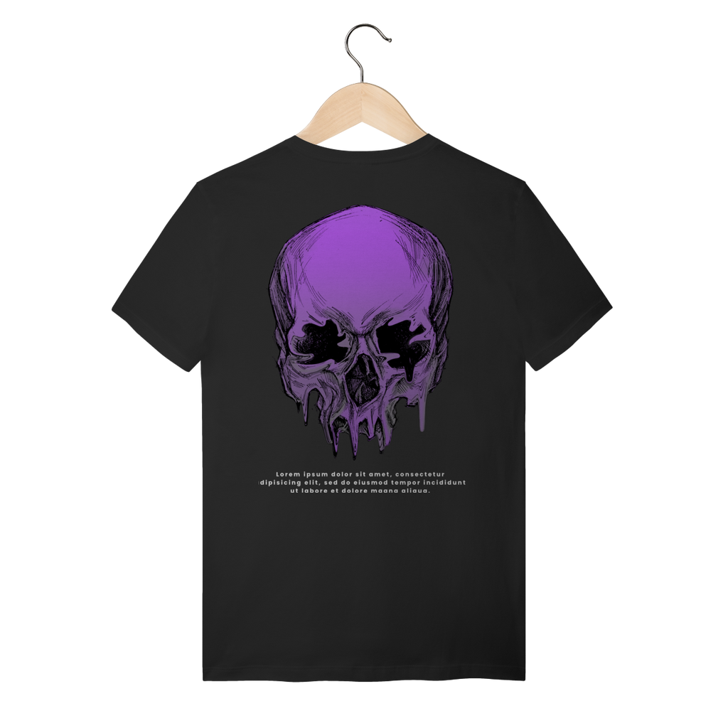 Camiseta de Algodão Estampada - Estampa de Caveira