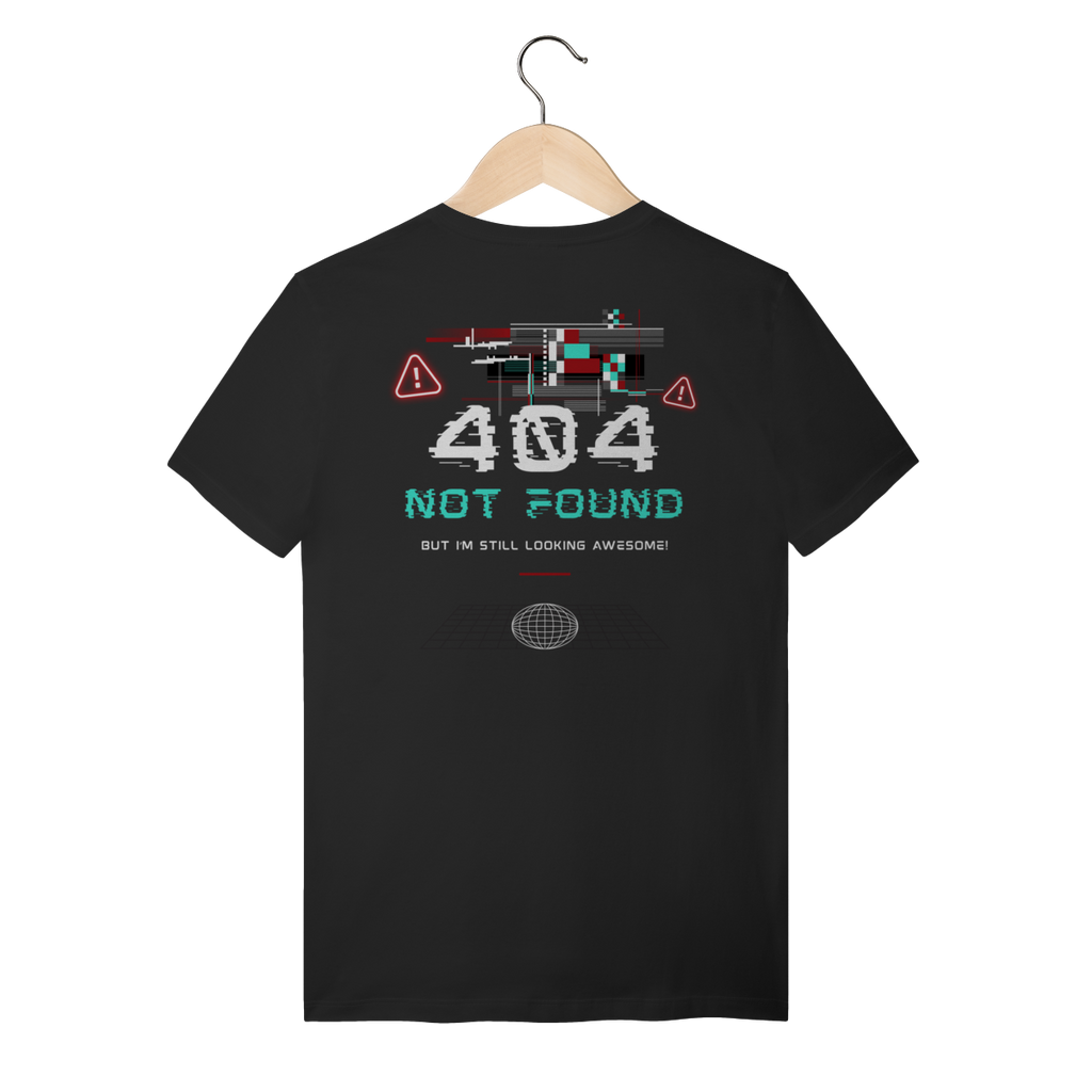 Camiseta de Algodão Estampada - Estampa erro 404