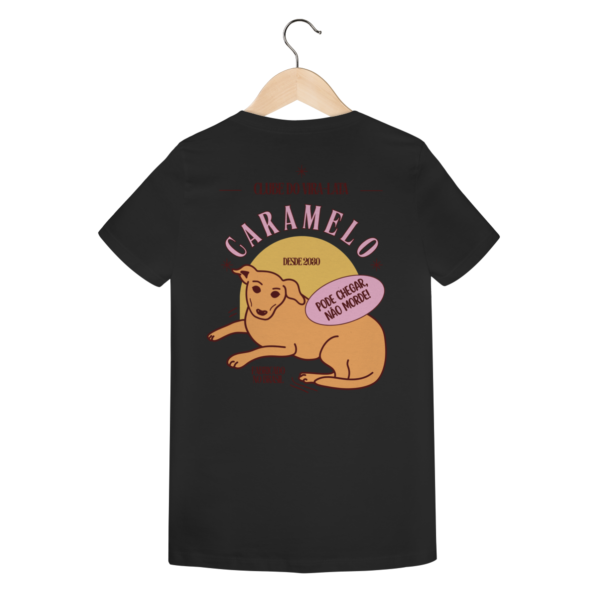 Camiseta Feminina Estampada - Estampa Cachorro Caramelo