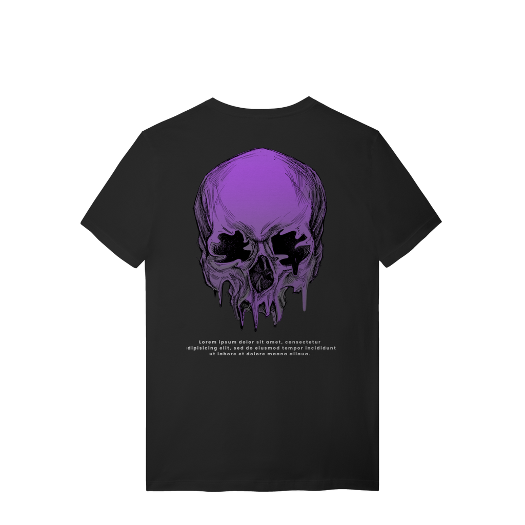 Camiseta de Algodão Estampada - Estampa de Caveira