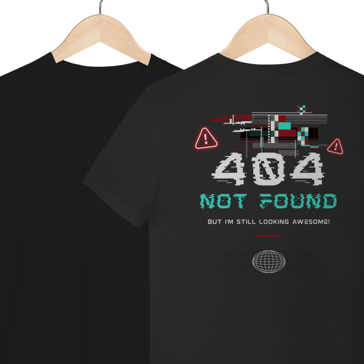 Camiseta de Algodão Estampada - Estampa erro 404