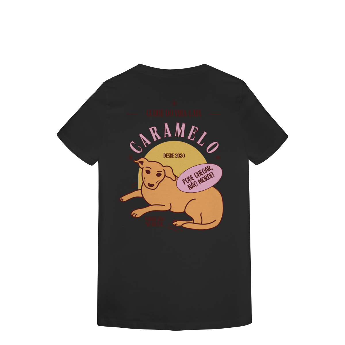 Camiseta Feminina Estampada - Estampa Cachorro Caramelo