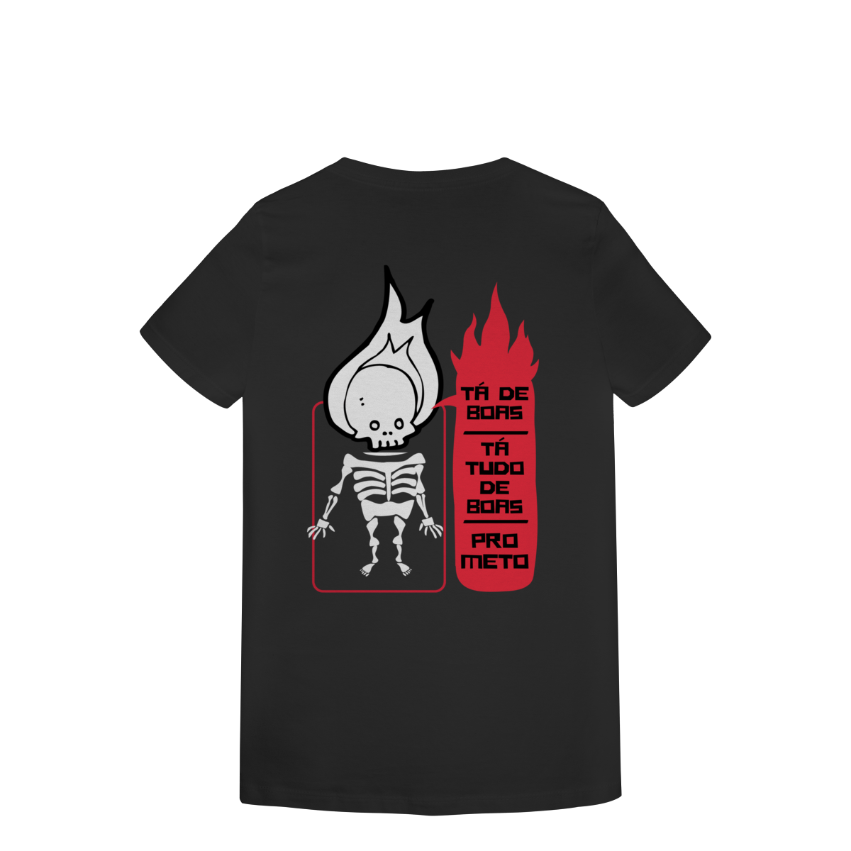 Camiseta Feminina Estampada - Estampa Esqueleto