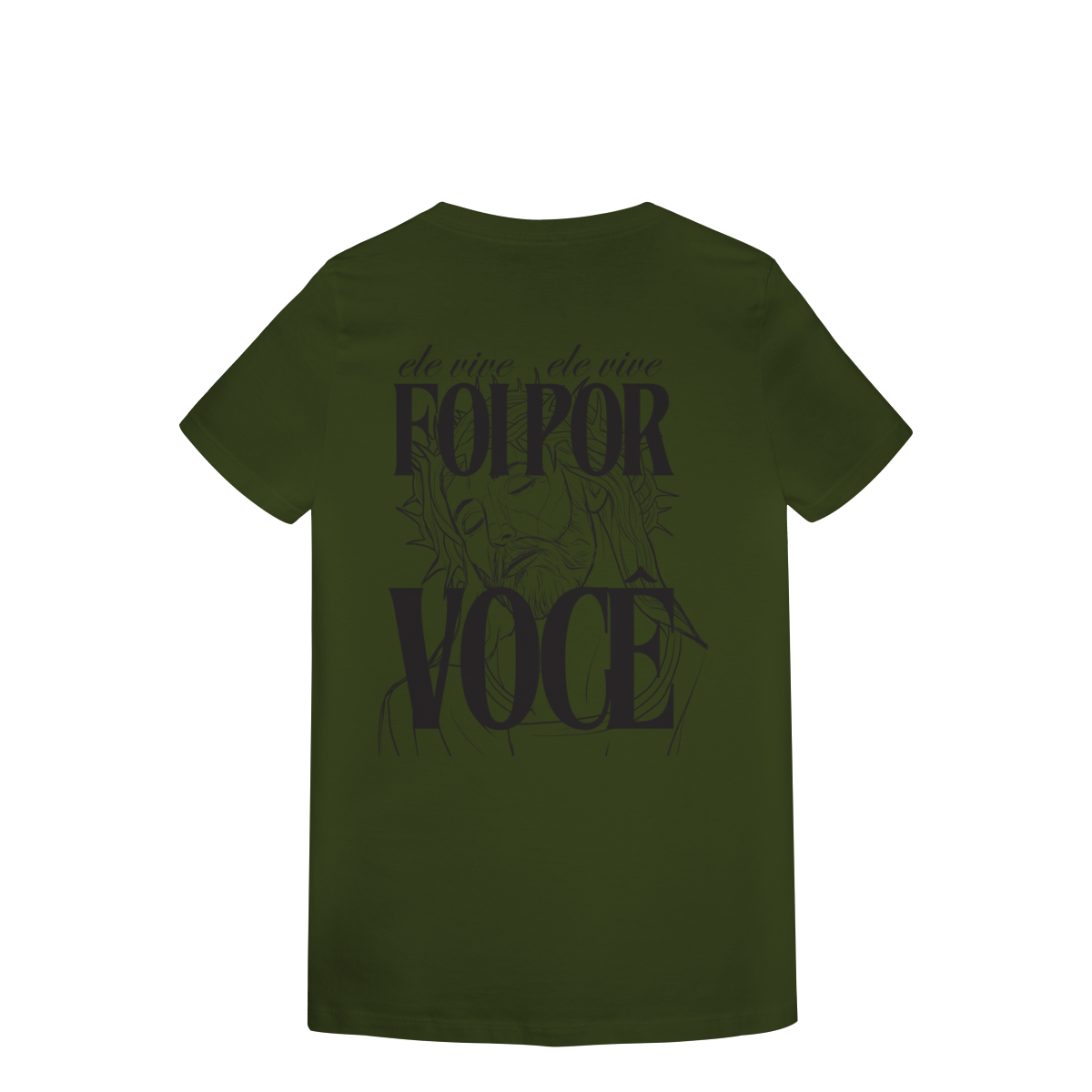 Camiseta Feminina Estampada - Estampa de Jesus