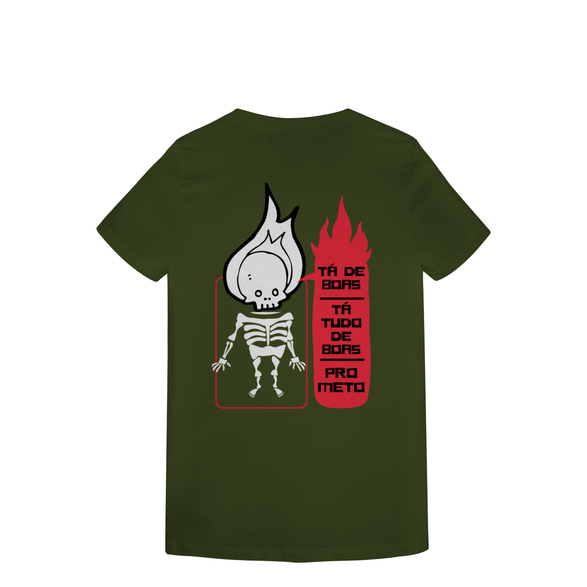 Camiseta Feminina Estampada - Estampa Esqueleto