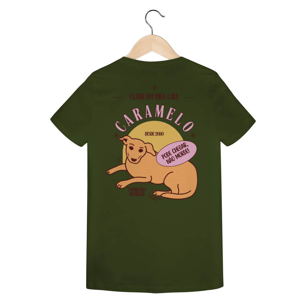 Camiseta Feminina Estampada - Estampa Cachorro Caramelo