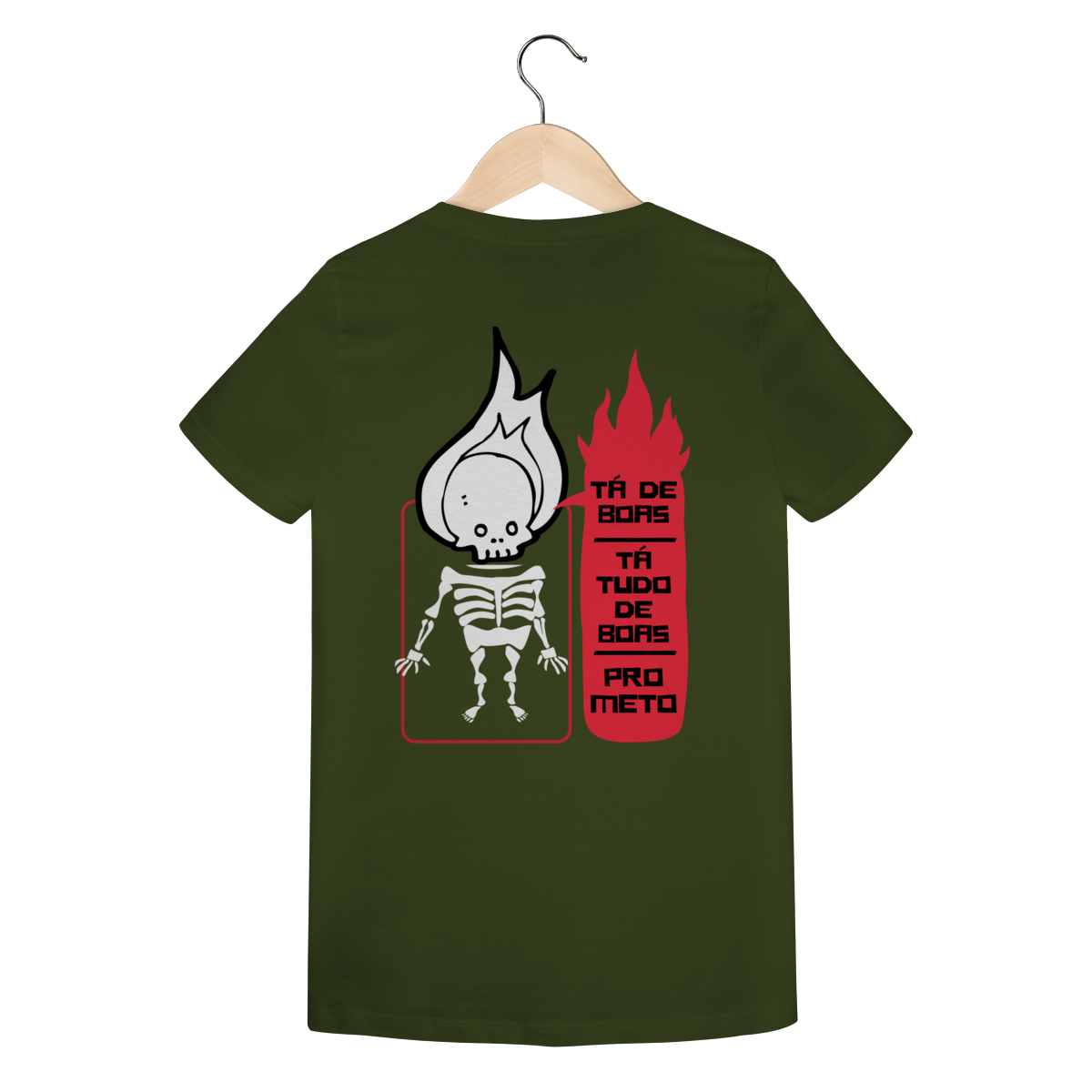Camiseta Feminina Estampada - Estampa Esqueleto